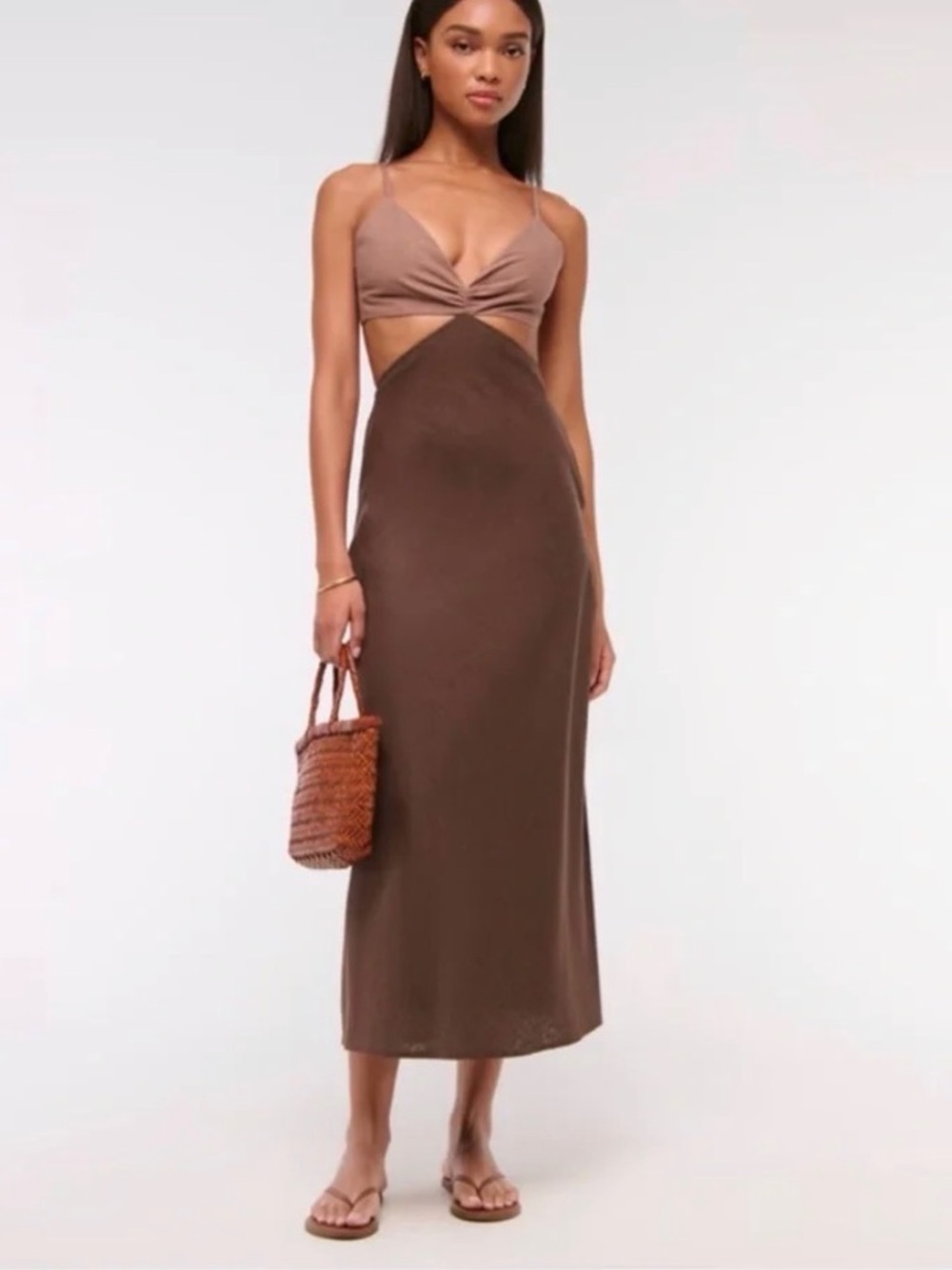 NWT Abercrombie & Fitch Julia Slip Cutout Maxi Dress